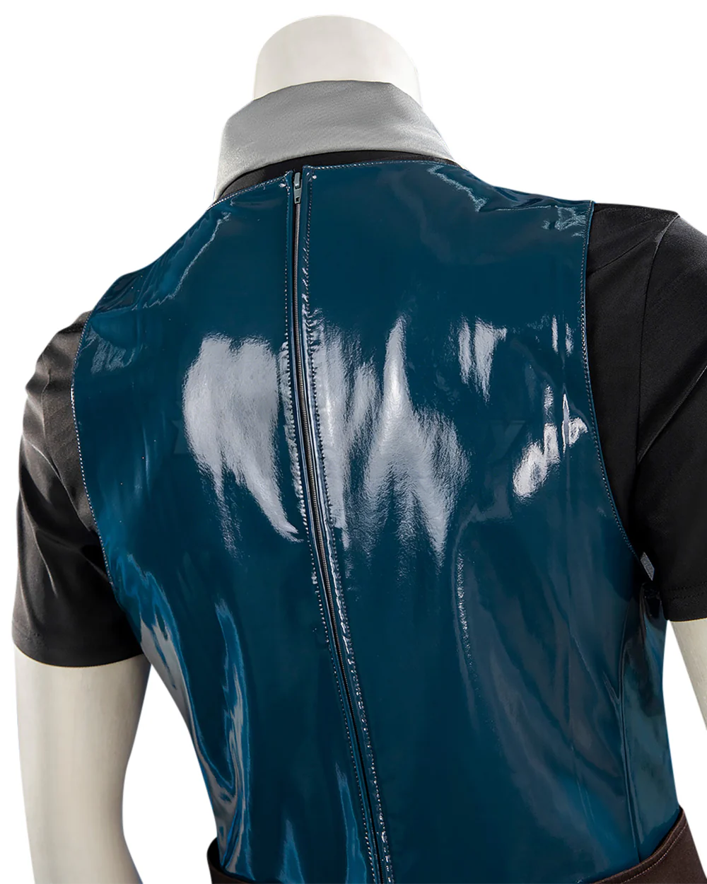 Men's Fighter Uniform Blue Trench Coat Pants and Vest Suit for Anime Expo Halloween Cosplay - Image 8