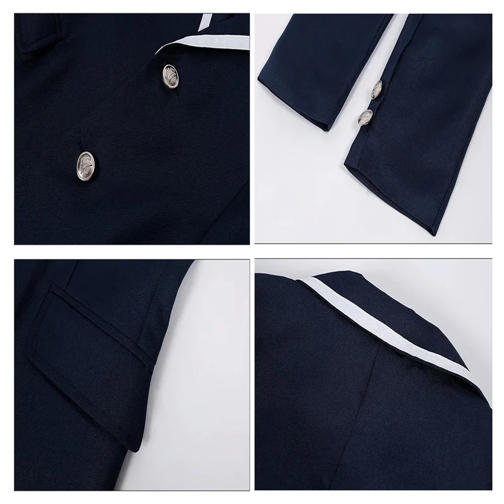 Mens Isagi School Uniform Blue Cosplay Costume Isagi Yoichi Halloween Carnival Outfit - Image 4