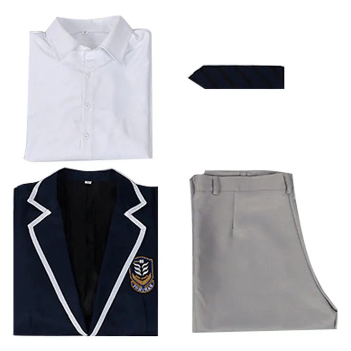 Mens Isagi School Uniform Blue Cosplay Costume Isagi Yoichi Halloween Carnival Outfit - Image 5