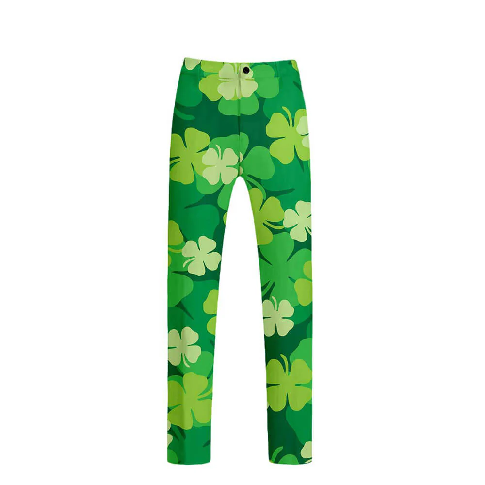 Mens Leprechaun Costume Saint Patricks Day Outift Tops and Pants 2pcs Suit for Carnival - Image 3