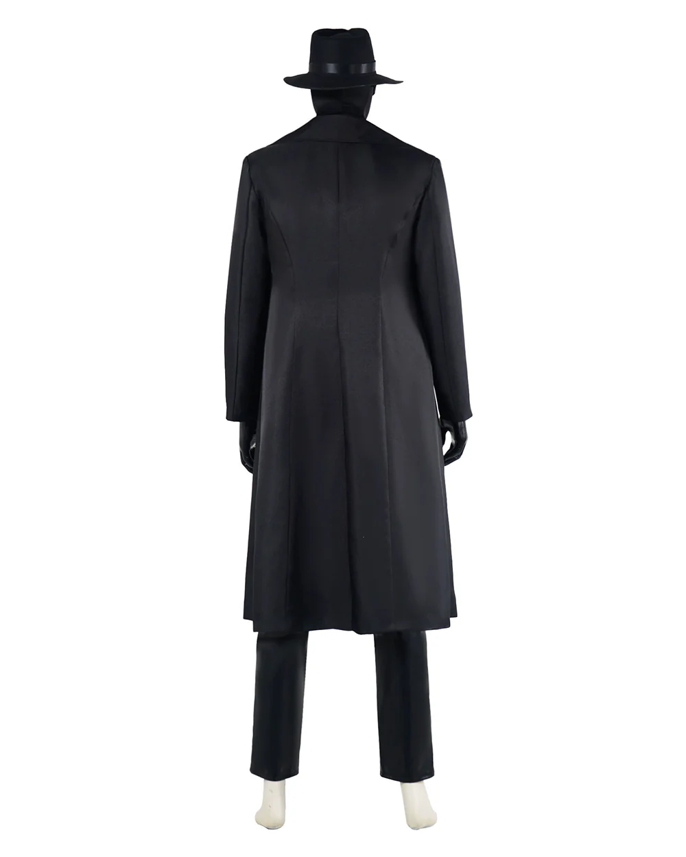 Mens Retro Spider Detective Costume Black Hero Trench Coat with Helmet and Accessories for Cosplay - Image 8