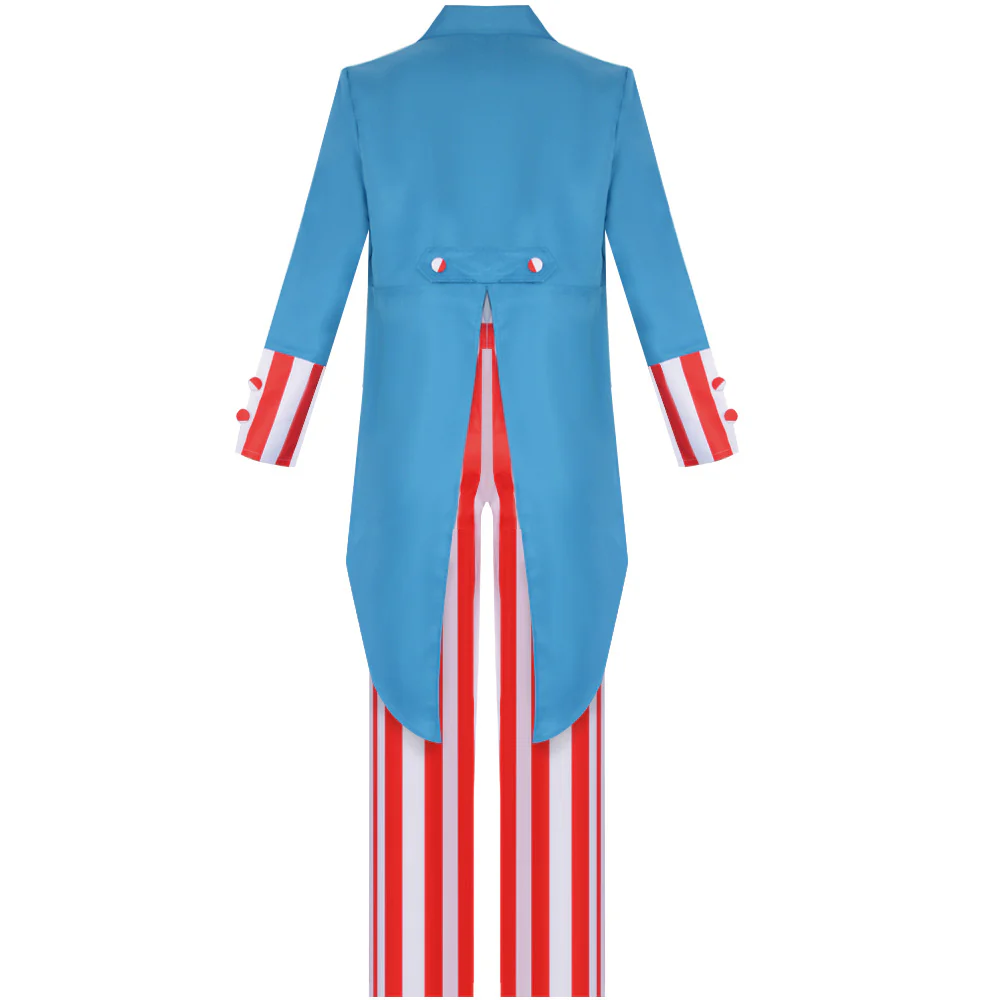 Mens Uncle Sam Costume 4th of July Outfit Tuxedo Pants and Shirt 3pcs Suit for Independence Day Parade - Image 4