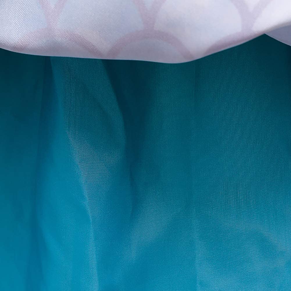 Girls Mermaid Dress Summer Princess Ariel Dress Party Carnival Dress Up Costume 3-11 Years - Image 6