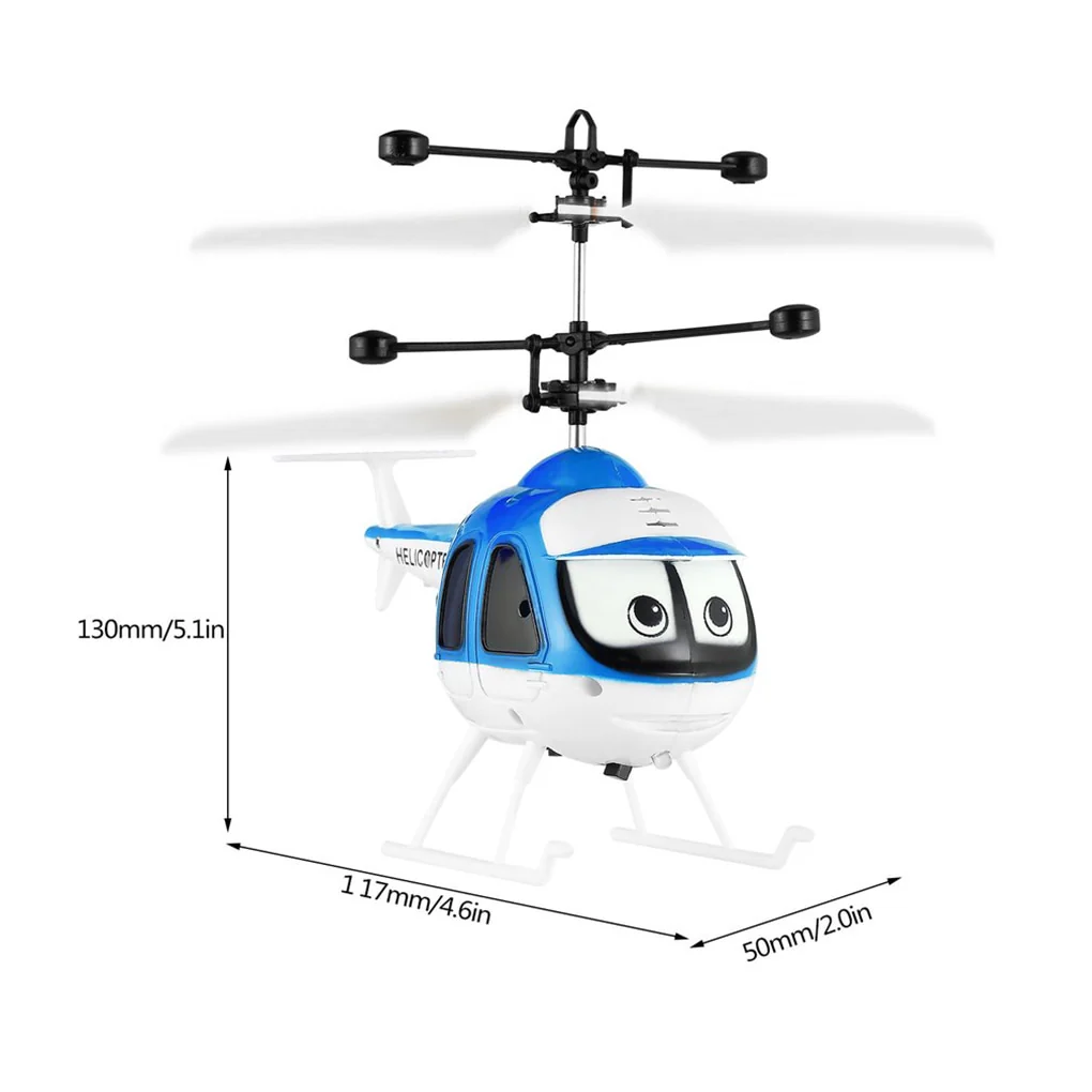 Induction RC Helicopter Flying Toys Cartoon Remote Control Drone Kids Plane Toys - Image 11