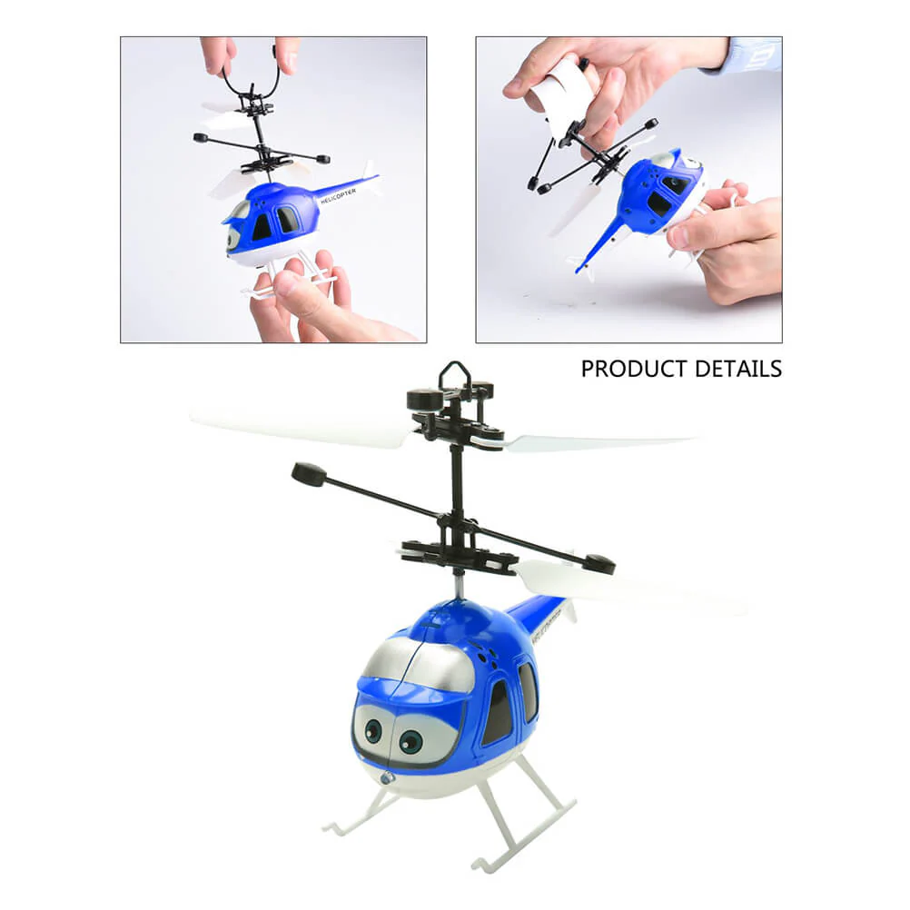 Induction RC Helicopter Flying Toys Cartoon Remote Control Drone Kids Plane Toys - Image 12