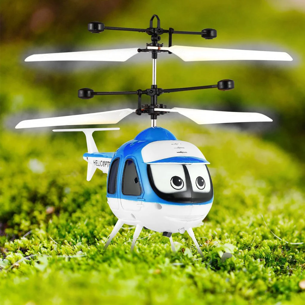 Induction RC Helicopter Flying Toys Cartoon Remote Control Drone Kids Plane Toys - Image 14