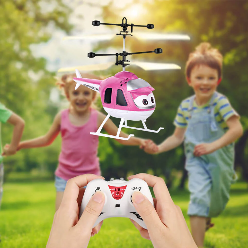 Induction RC Helicopter Flying Toys Cartoon Remote Control Drone Kids Plane Toys - Image 4