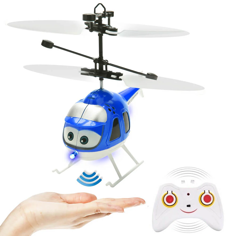 Induction RC Helicopter Flying Toys Cartoon Remote Control Drone Kids Plane Toys - Image 5