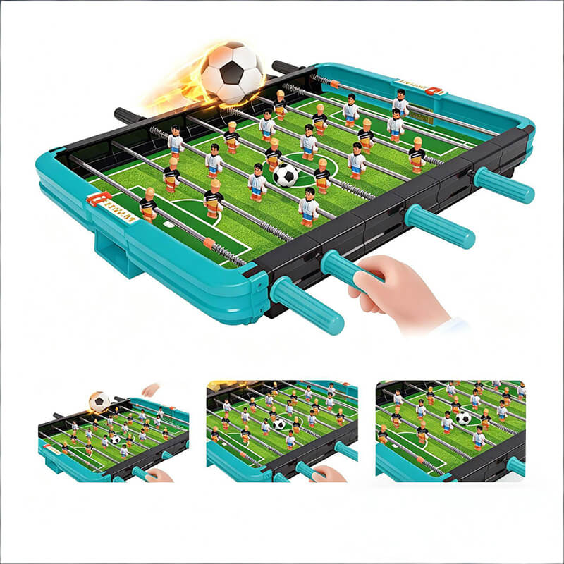 Mini Tabletop Foosball Soccer Game Portable 2-Player Football Toy for Kids & Family Fun - Image 2