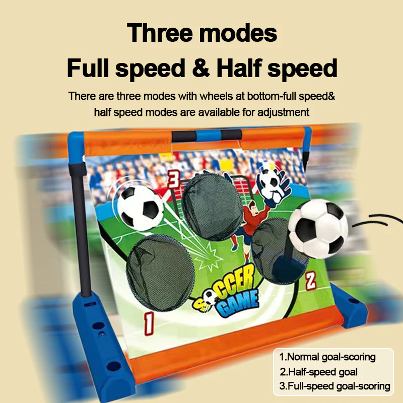Moving Electric Soccer Goal Toy Dual Speed Adjustable Goal Football Target Practice Toy for Kids 3+ - Image 3