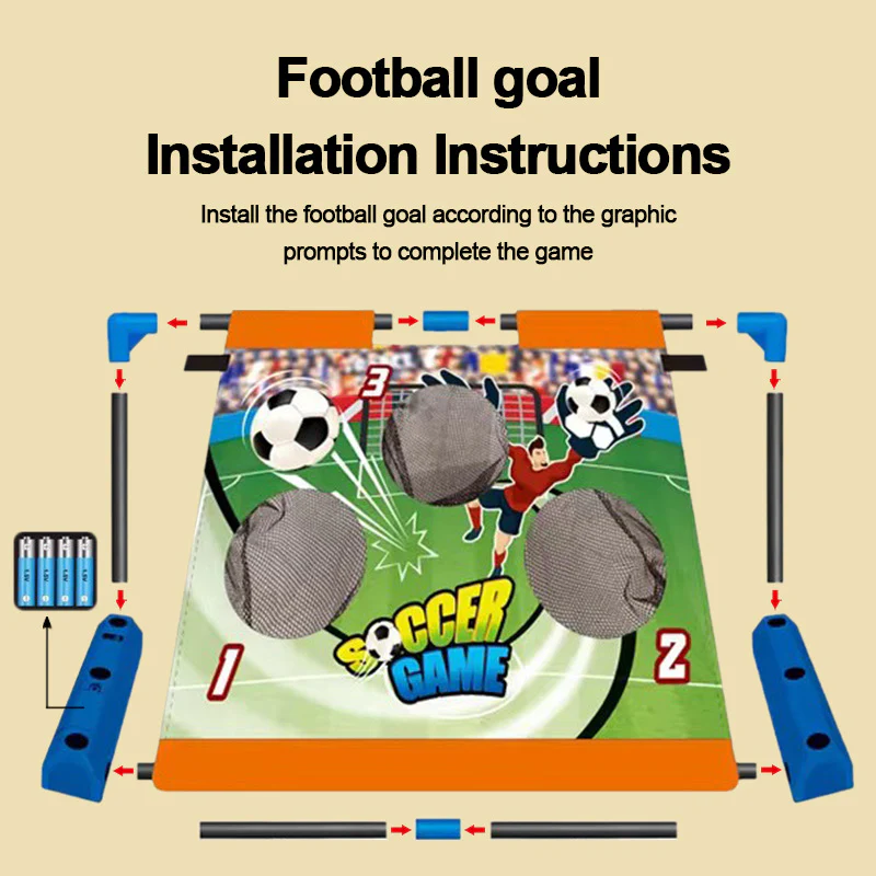 Moving Electric Soccer Goal Toy Dual Speed Adjustable Goal Football Target Practice Toy for Kids 3+ - Image 4