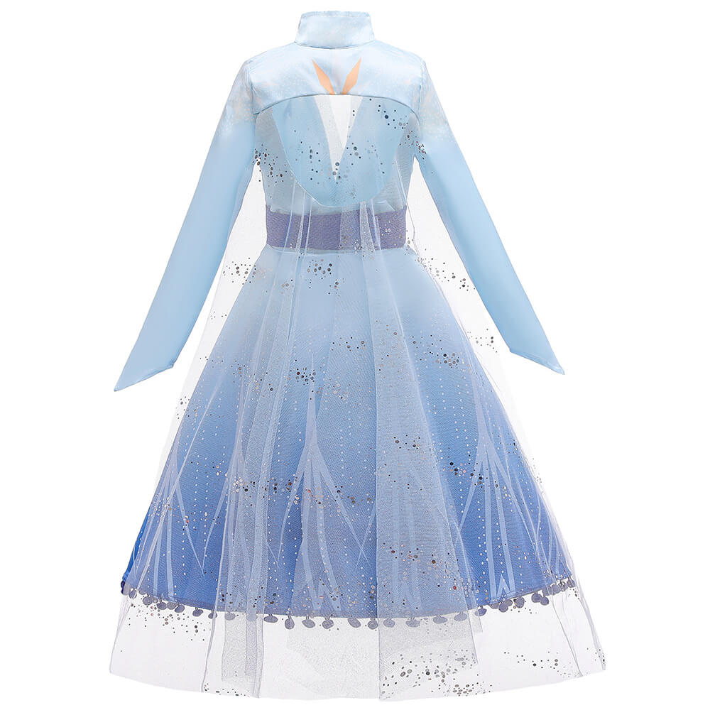 Kids Elsa Dress Cosplay Princess Dress Girls Queen Party Dress Up Costume - Image 8