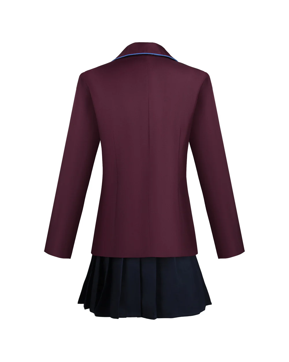 Musical Theater School Uniform Burgundy Blazer Pleated Skirt Shirt and Tie for Bookworm Fans - Image 5