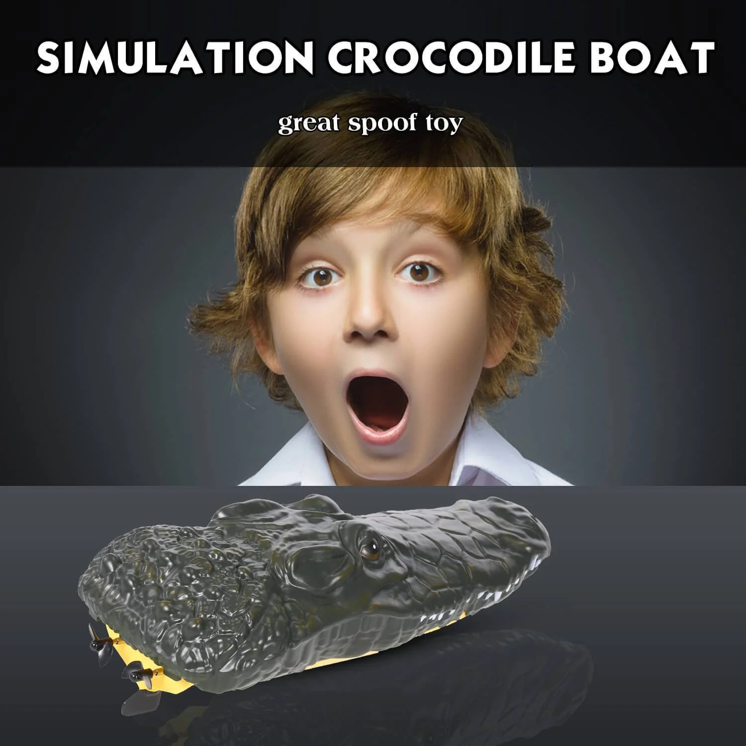 RC Racing Boat with Crocodile Head - Electric Racing Boat Remote Control Boat Pools Spoof Toy - Image 8