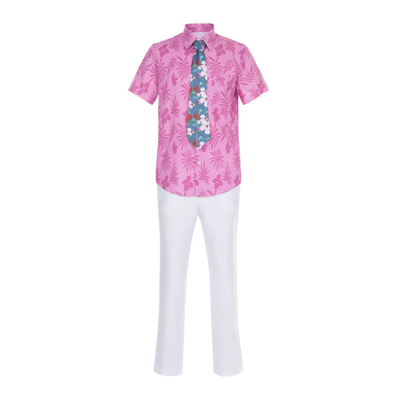 Nick Outfit Pink Shirt Pants Hat and Tie Costume Set for Vacation Cosplay - Image 4