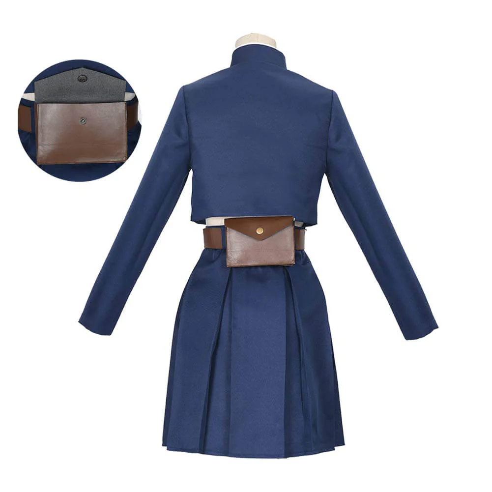 Nobara Costume Blue Cosplay Shirt Dress Bag Wig Full Set for Themed Party - Image 3
