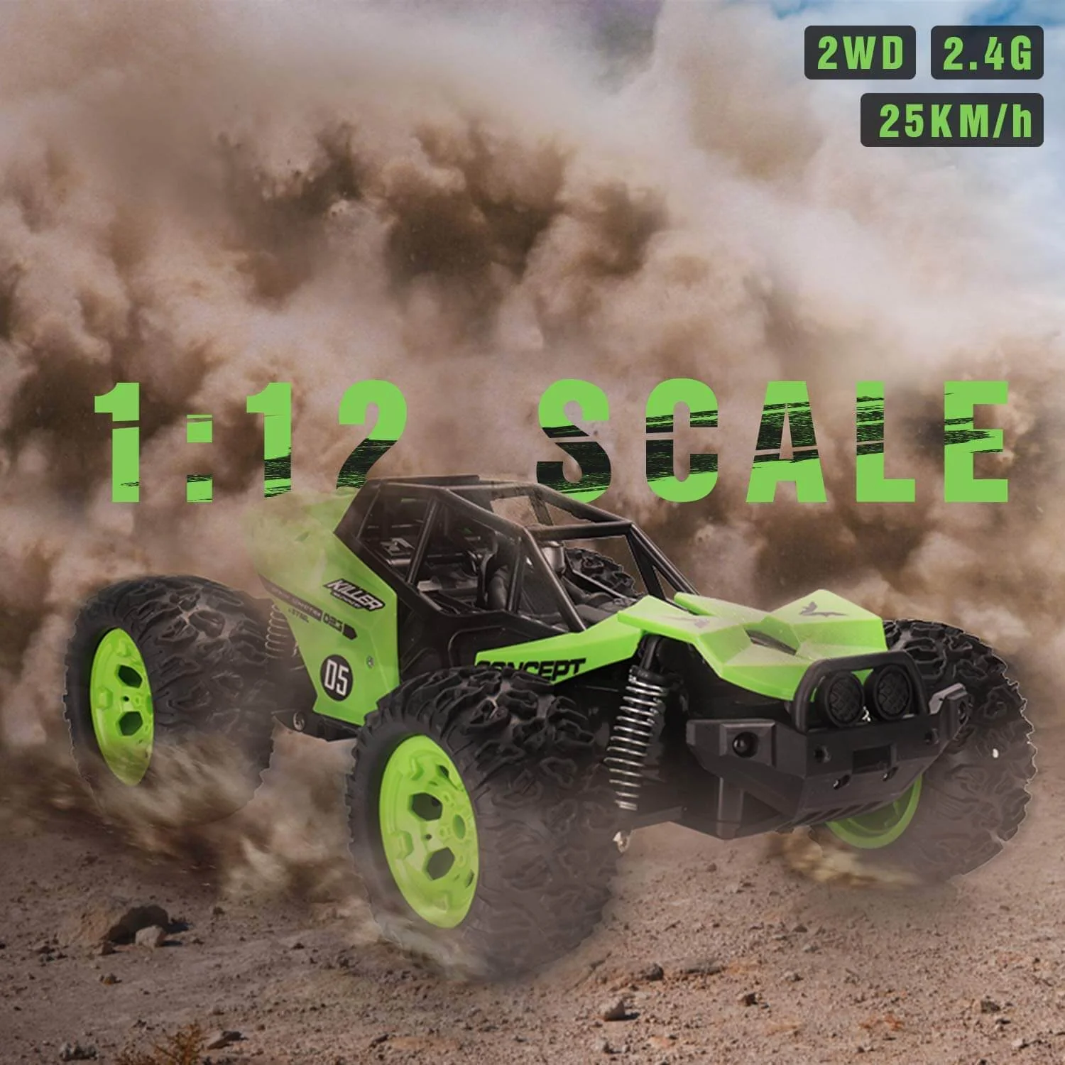 Off Road RC Car 1:12 Large Size Remote Control Truck High Speed Monster Vehicle - Image 6