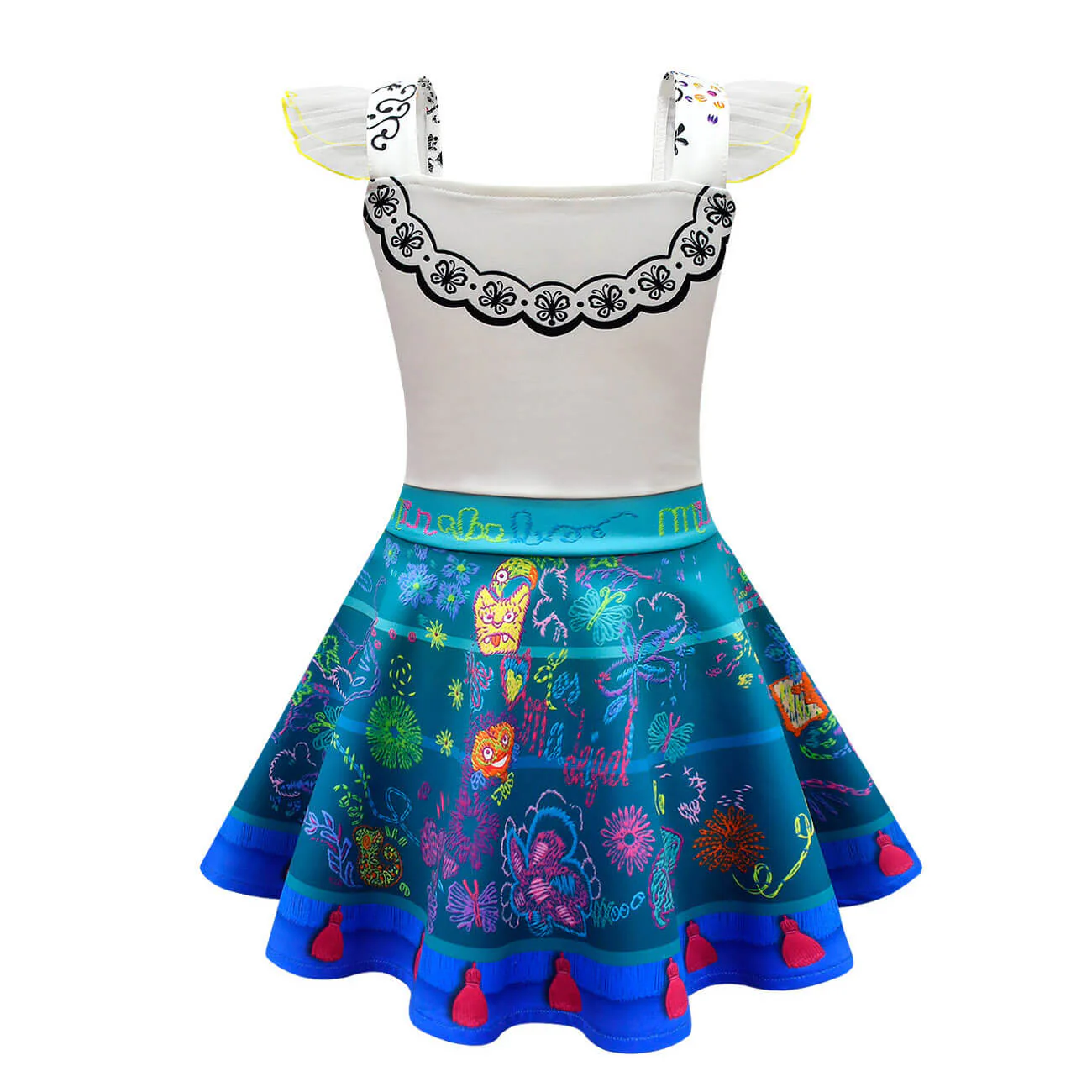 Kids Summer Off Shoulder Mirabel Dress with Bag for Age 2+ - Image 7