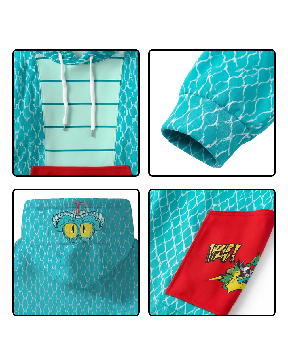 Snake Gary Hoodie and Pants Zodiac Hero Gary Sweatshirt Costume for Daily Wear Themed Party - Image 8
