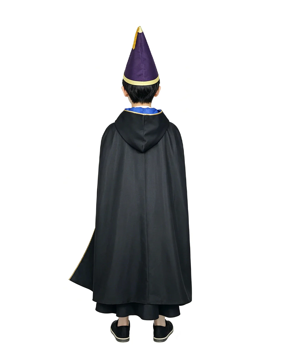 Olruggio Magic Outfit Purple Hooded Cloak with Royal Blue Lining Shirt Skirt and Iconic Thimble Hat for Cosplay - Image 3