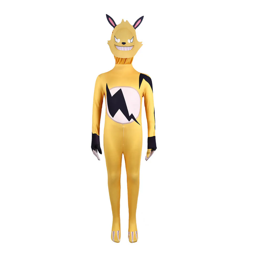 Palworld Costume Grizzbolt Cosplay Outfit Jumpsuit and Helmet 2pcs Suit for Kids Teens - Image 2