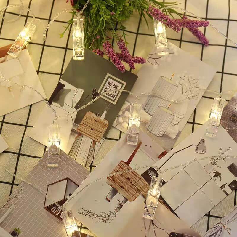 Photo Clips Remote LED String Lights 8 Fun Modes USB Fairy Lights Warm White for Hanging Pictures - Image 5