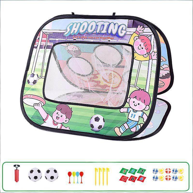 Portable 4-in-1 Soccer Goals Set Foldable Throwing Game Board for Kids 3+ Indoor & Outdoor Toy - Image 6