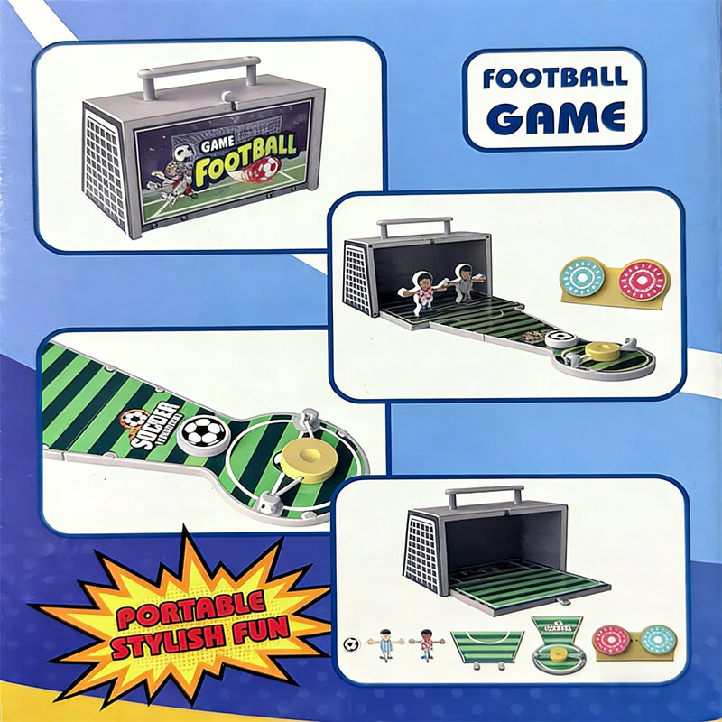 Portable Tabletop Soccer Game with Storage Foldable Mini Football Toy for Kids aged 3-6 - Image 2