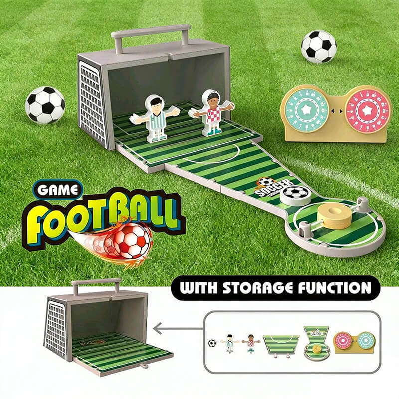 Portable Tabletop Soccer Game with Storage Foldable Mini Football Toy for Kids aged 3-6 - Image 3