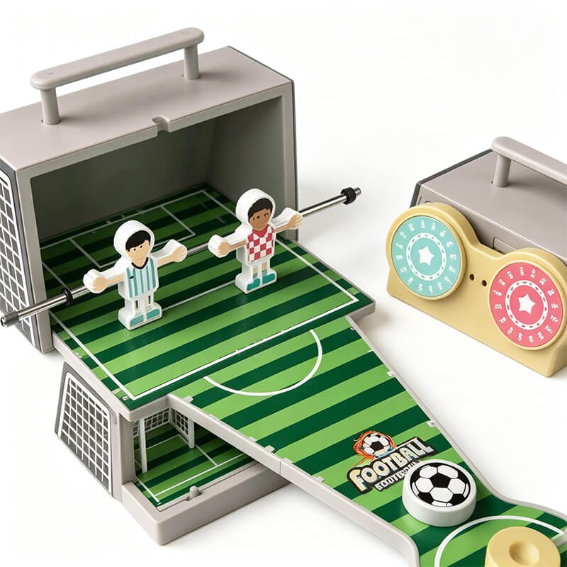 Portable Tabletop Soccer Game with Storage Foldable Mini Football Toy for Kids aged 3-6 - Image 6