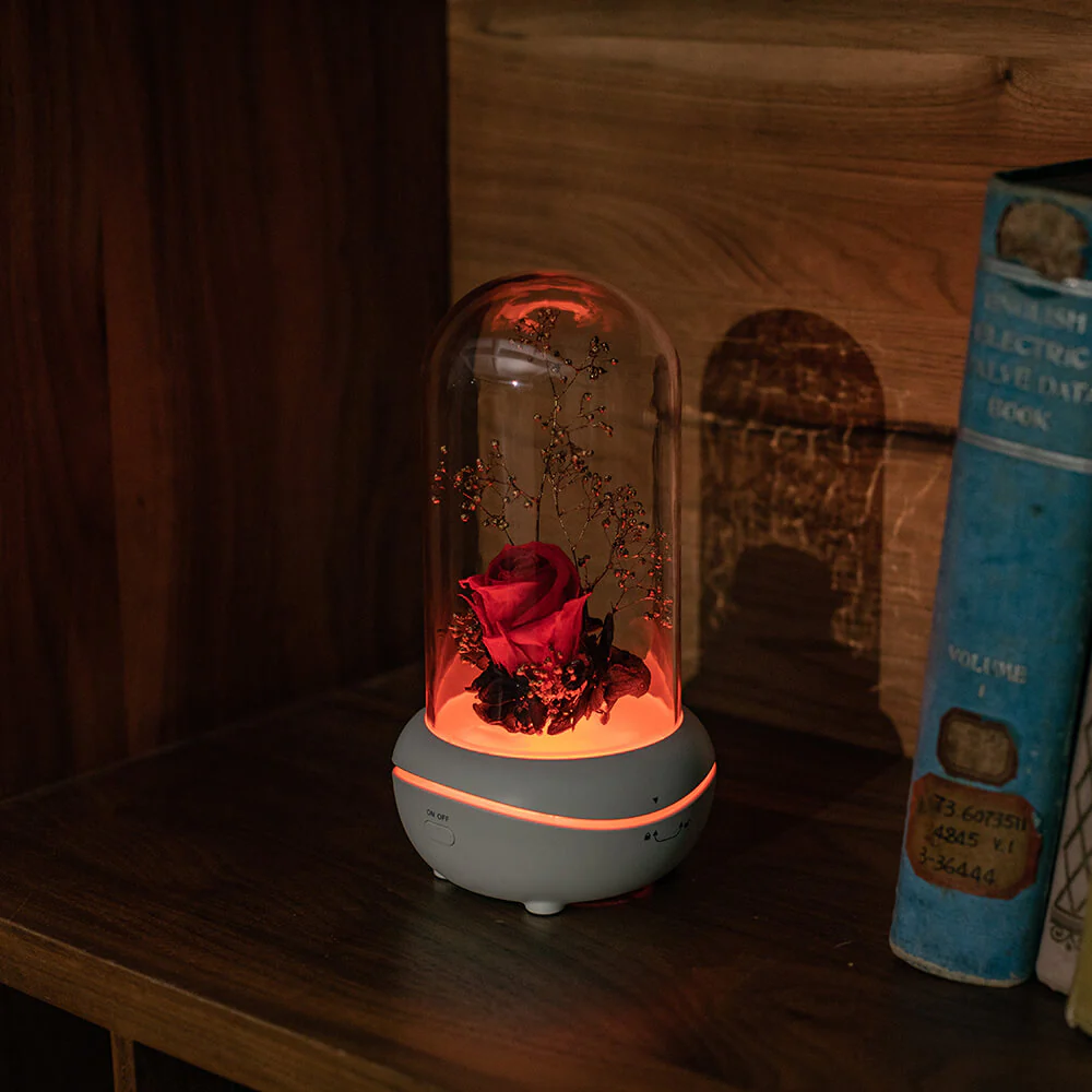 Rose Lamp Scented Oil Diffuser Aromatherapy Christmas LED Lamp Fragrance Oil Diffuser - Image 20
