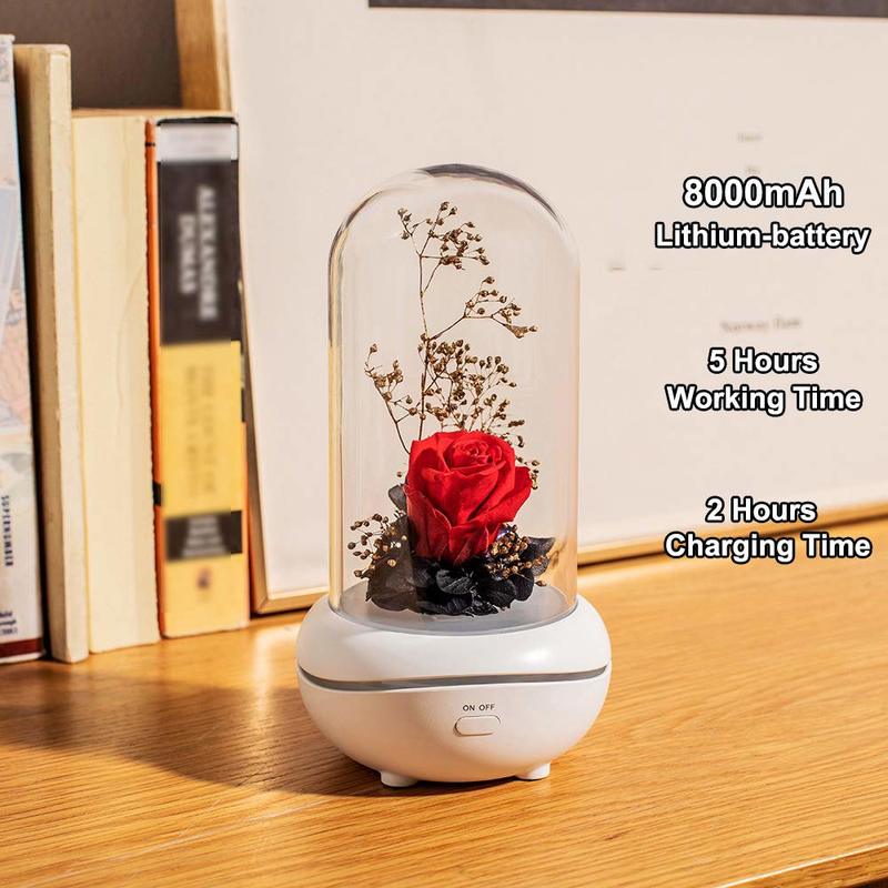 Rose Lamp Scented Oil Diffuser Aromatherapy Christmas LED Lamp Fragrance Oil Diffuser - Image 6