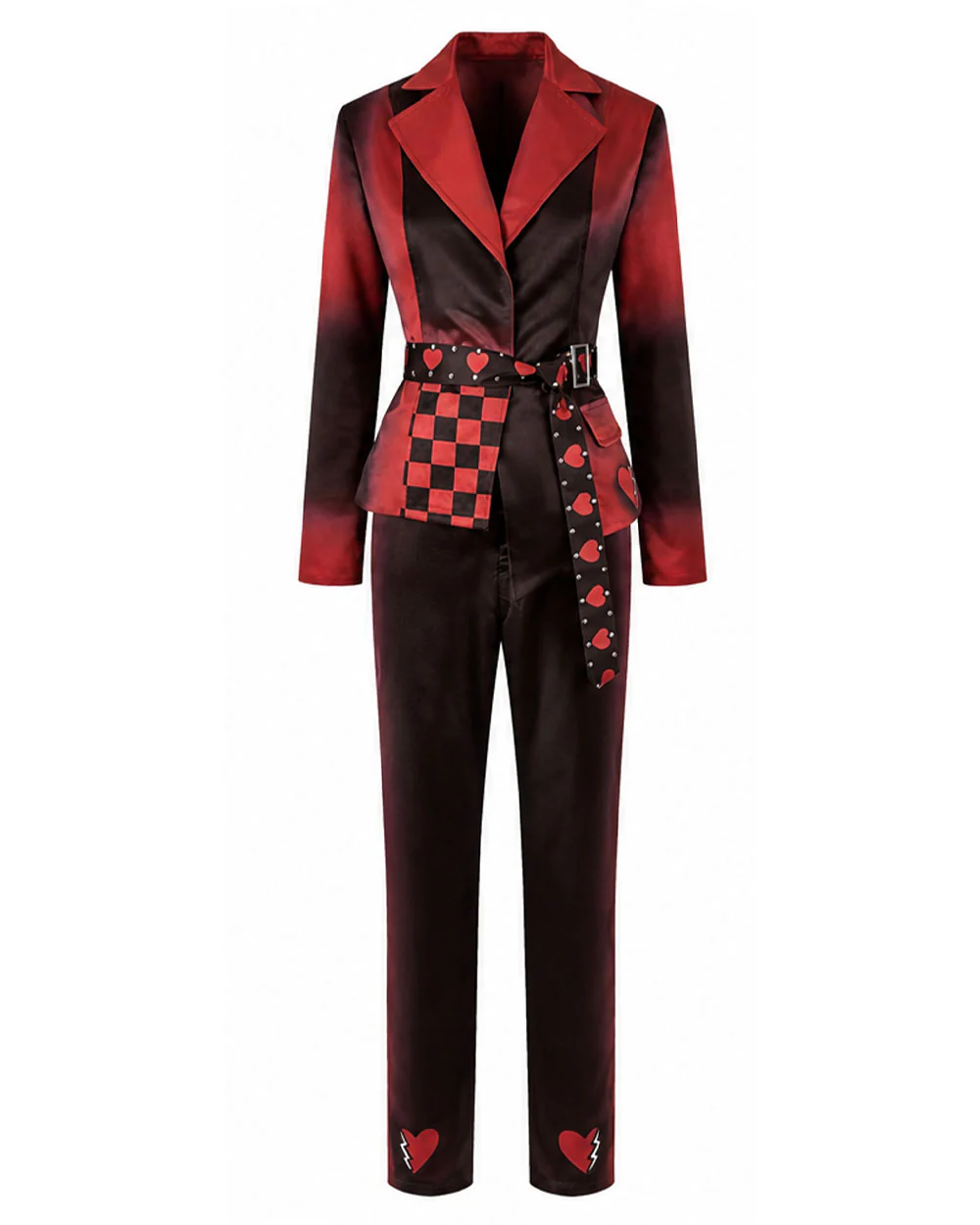 Princess Red Costume Descendents Heart Kingdom Red Jacket and Pants Outfit for Girls Women Cosplay Events - Image 5