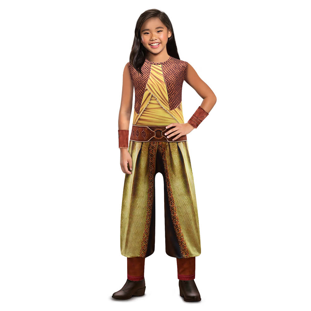 Kids Raya Costume Dragon Princess Raya Cosplay Outfit Battle Suit