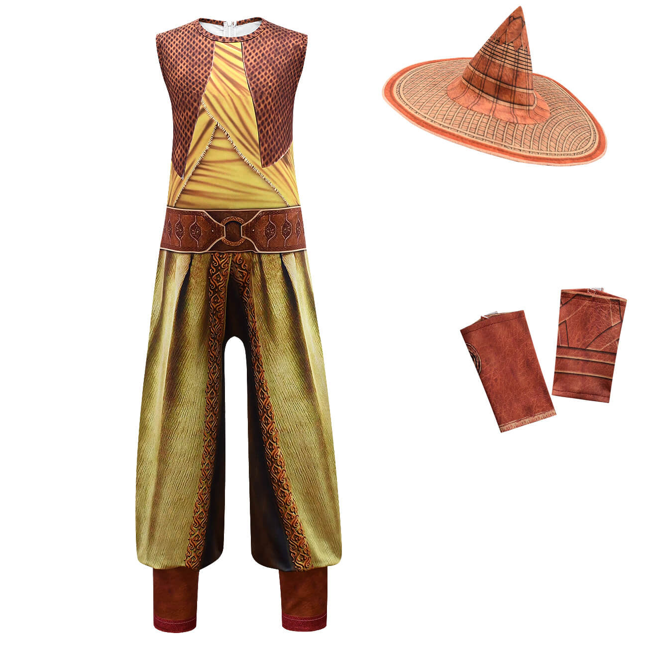 Kids Raya Costume Dragon Princess Raya Cosplay Outfit Battle Suit - Image 4