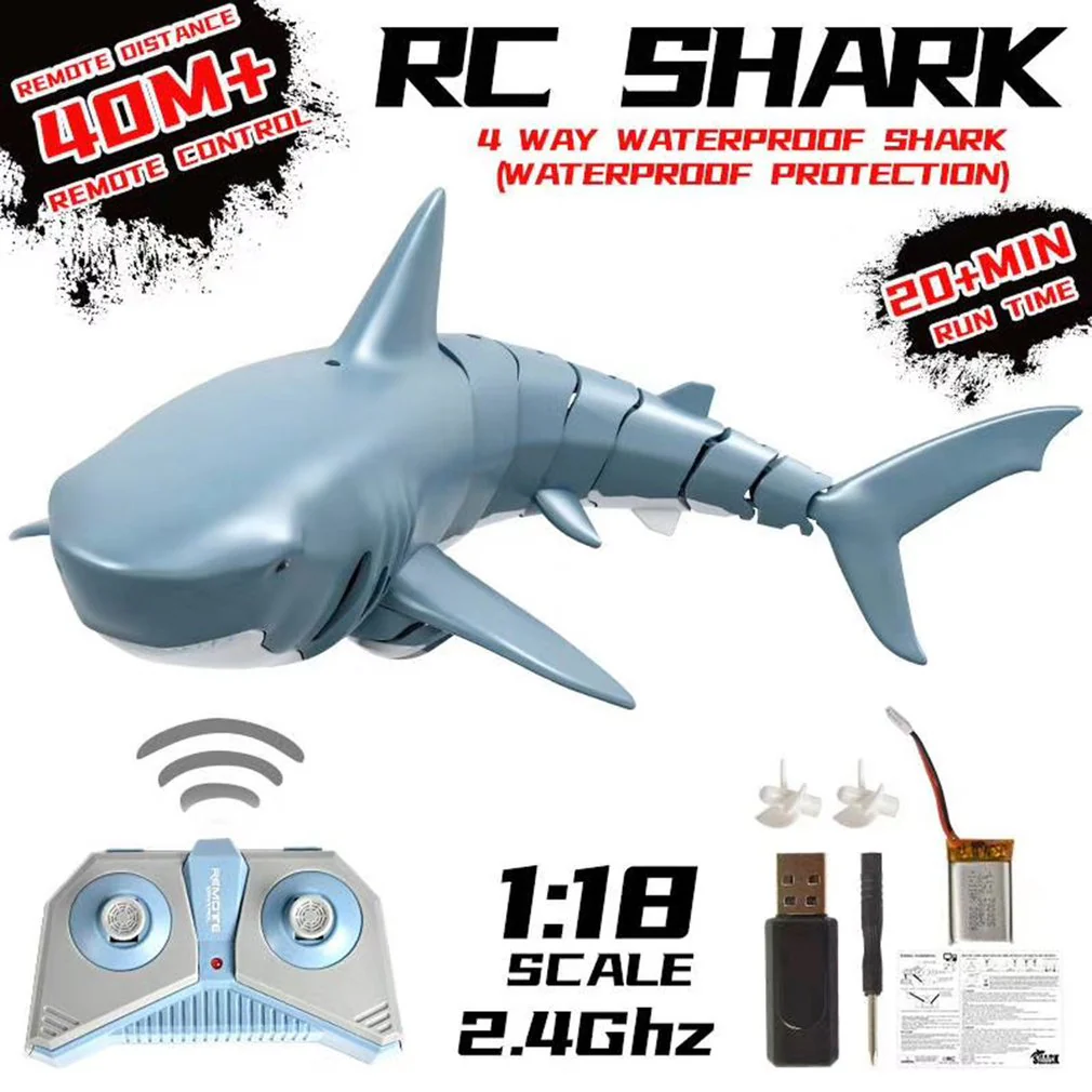Simulation Shark Remote Toy Spoof Jokes Interesting Prank Toys Remote Control Racing Boat - Image 6