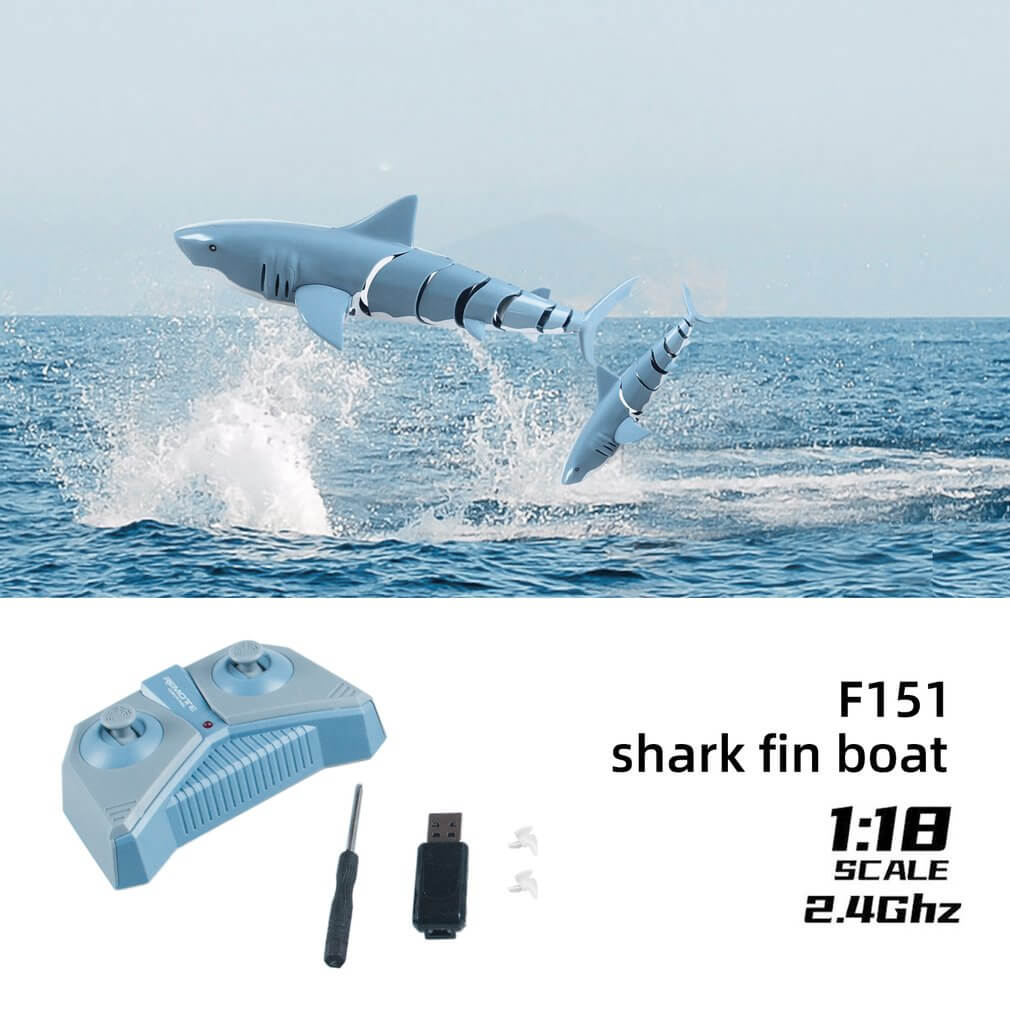 Simulation Shark Remote Toy Spoof Jokes Interesting Prank Toys Remote Control Racing Boat - Image 8
