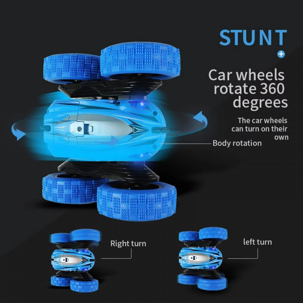 Remote Control Stunt Racing Car High Speed Double Sided 360 Rotating Tumbling Flips with Flashing Lights - Image 5