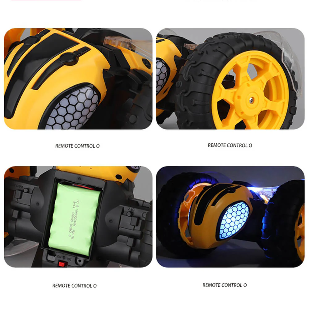 1:14 High Speed RC Car Lighting Remote Control Bumblebee Stunt Race Car - Image 11