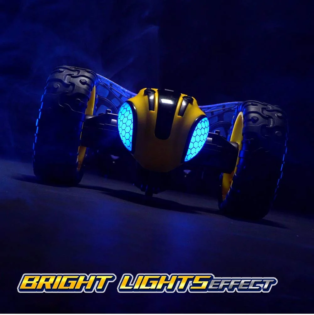 1:14 High Speed RC Car Lighting Remote Control Bumblebee Stunt Race Car - Image 3