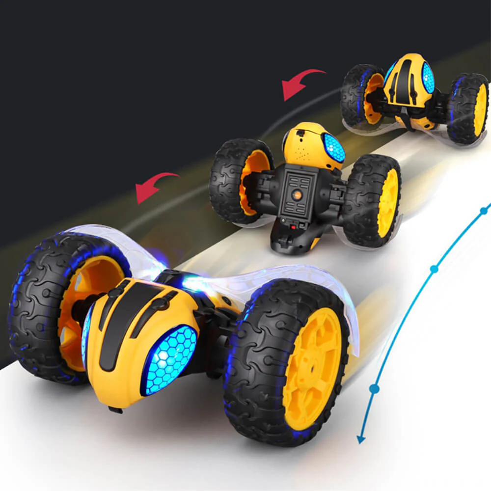1:14 High Speed RC Car Lighting Remote Control Bumblebee Stunt Race Car - Image 9