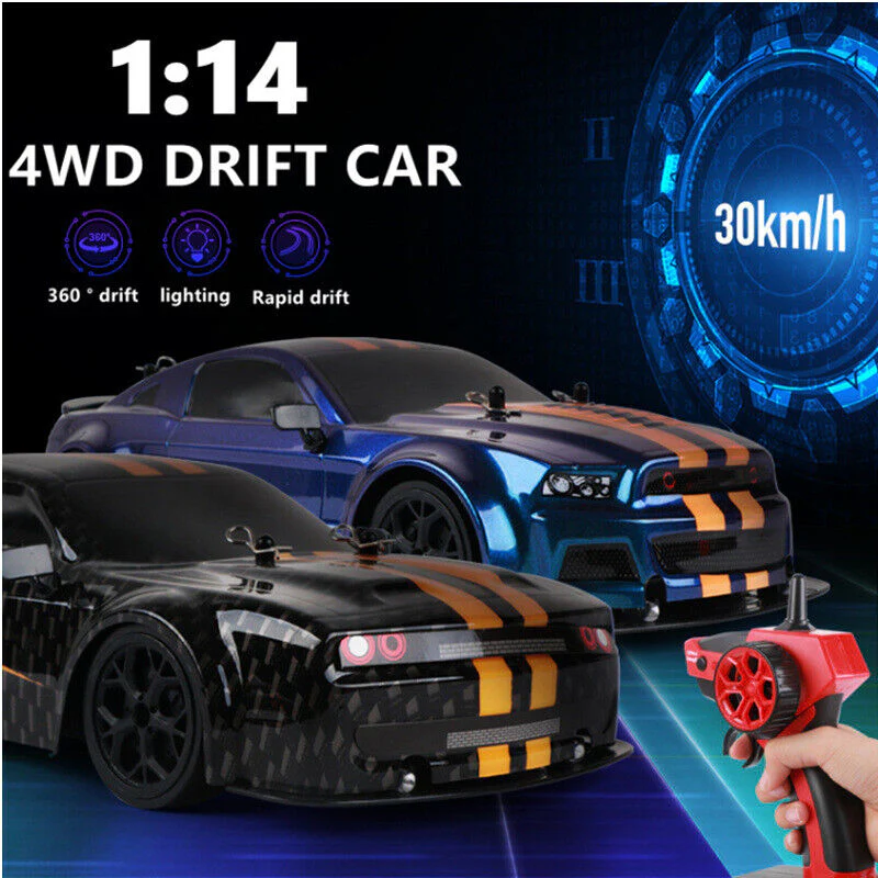 RC Drift Car High Speed 4WD Racing Stunt Vehicle Hellcat Fast GTR Remote Control Toy Cars - Image 9