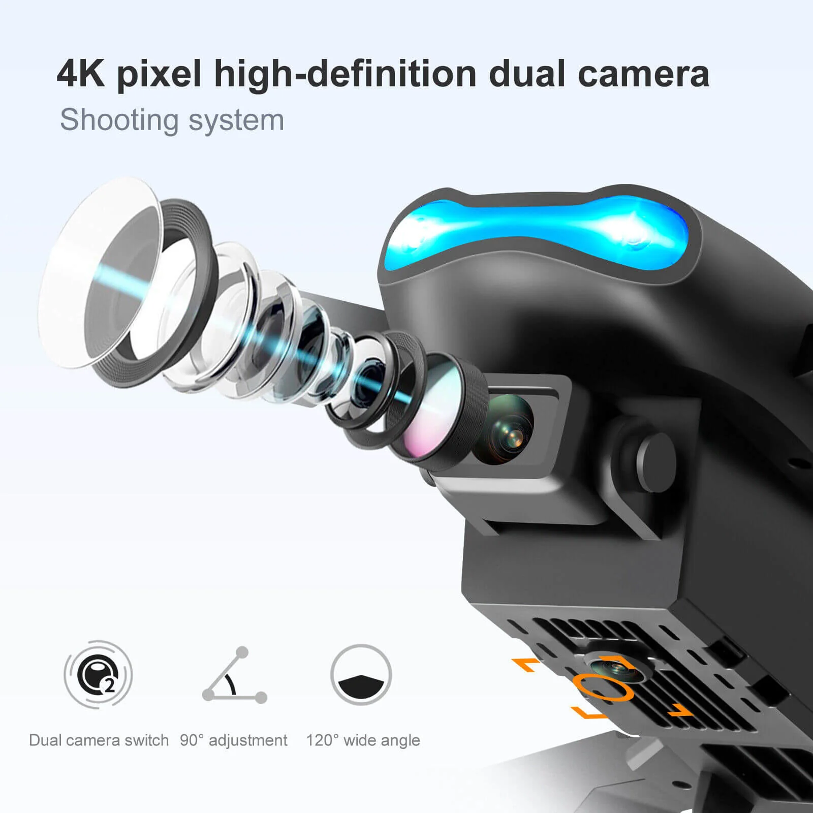 RC Drone with Camera 4K Dual Camera Mobile Control Quadcopter with Obstacle Avoidance - Image 6