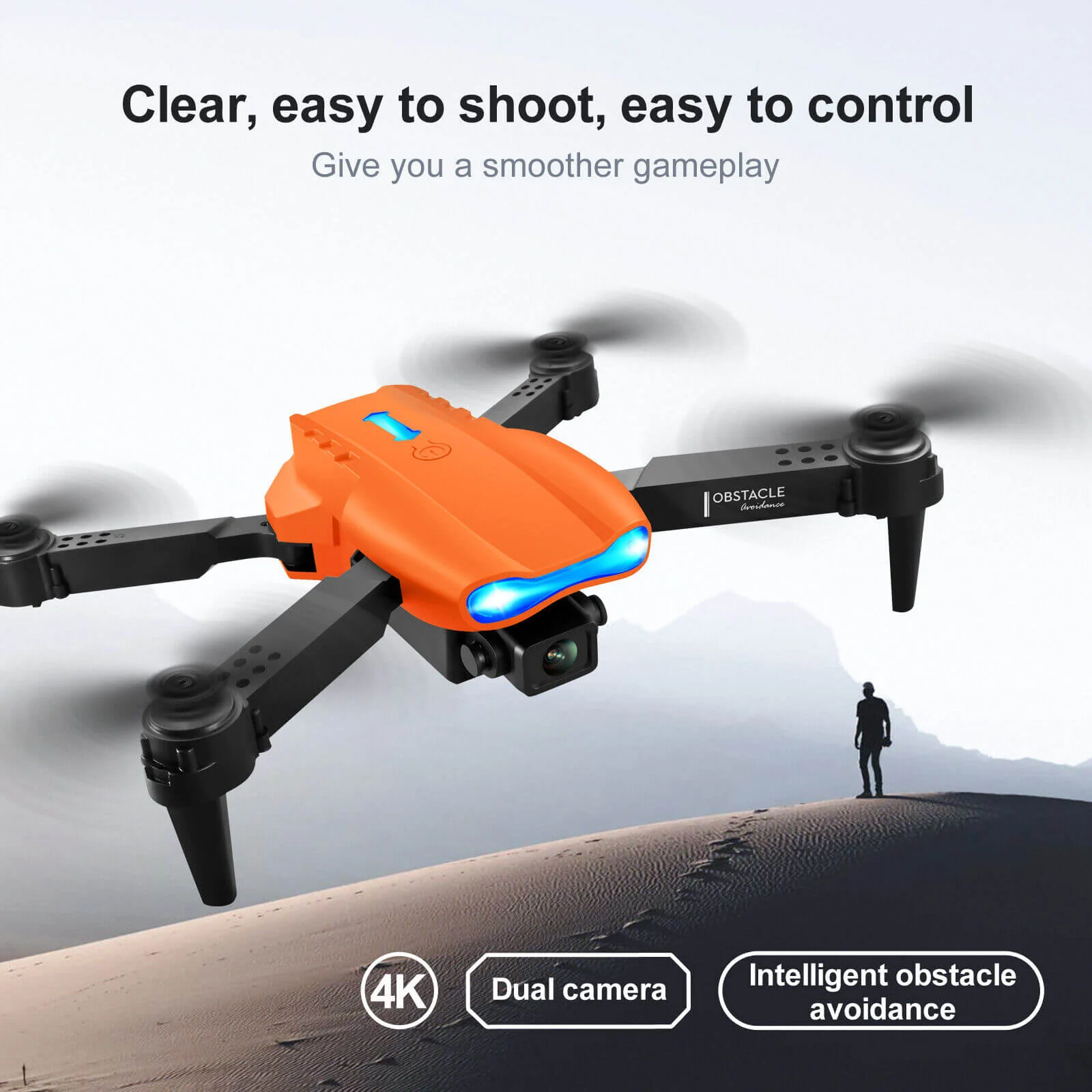 RC Drone with Camera 4K Dual Camera Mobile Control Quadcopter with Obstacle Avoidance - Image 7