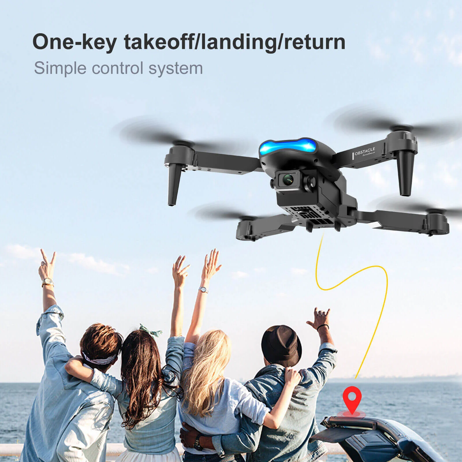 RC Drone with Camera 4K Dual Camera Mobile Control Quadcopter with Obstacle Avoidance - Image 8