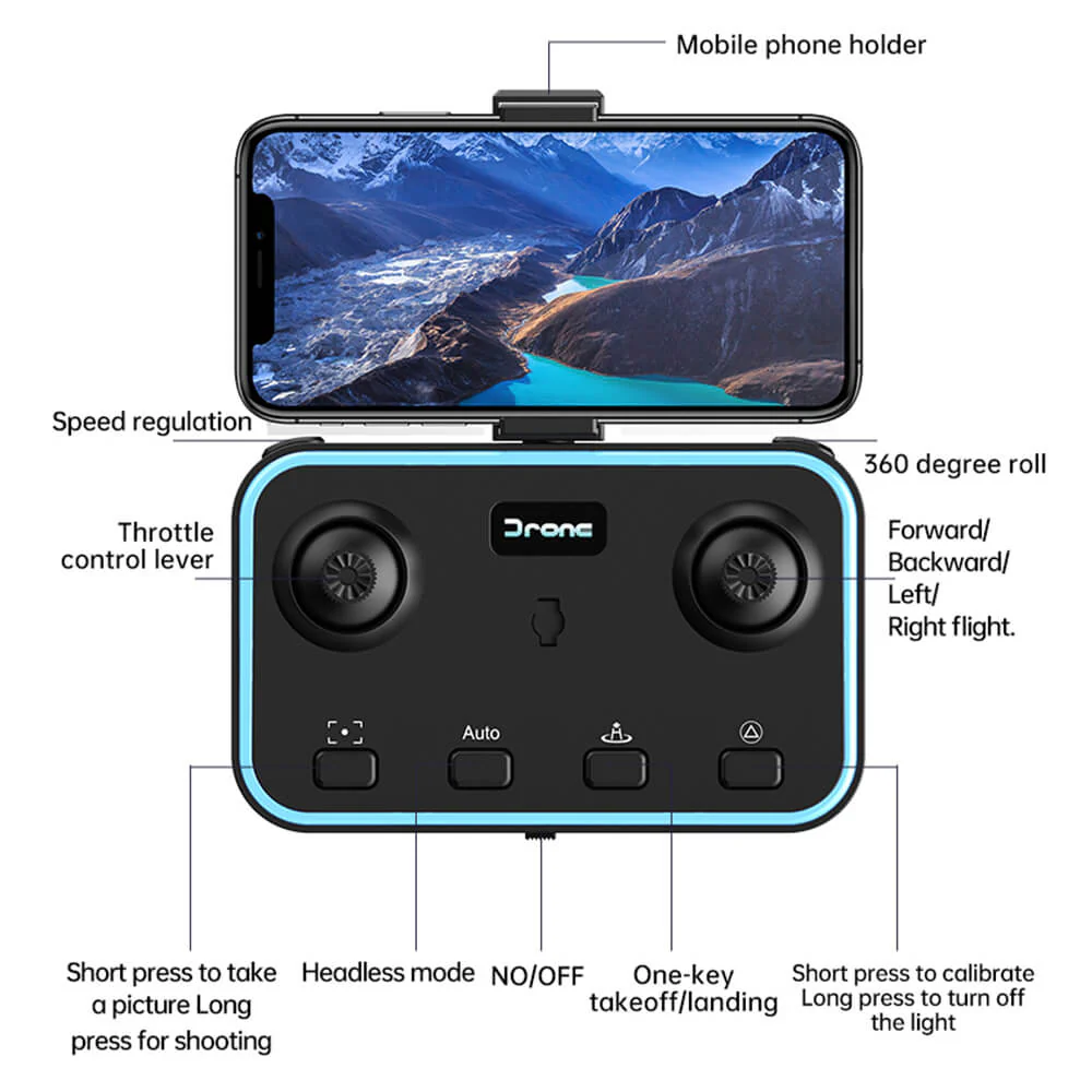 RC Drone with Dual Camera Foldable FPV Quadcopter for Beginners 360 Degrees Rotation Stunt Flying Toy - Image 10