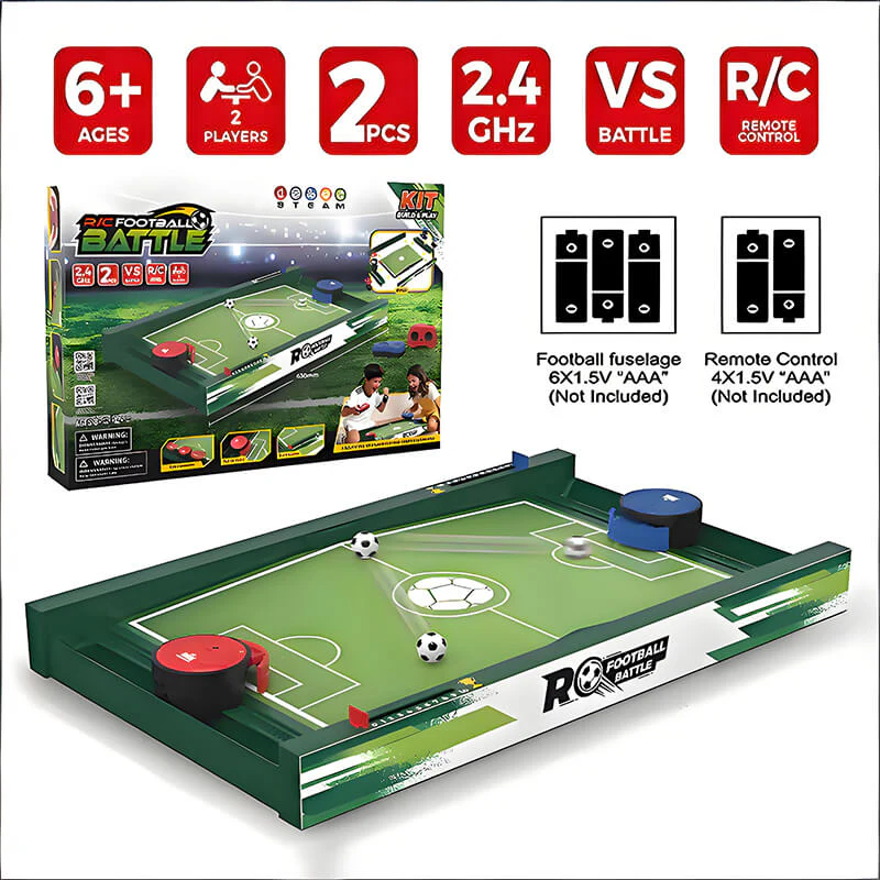 Kids Football Table Game Remote Control 2-Player Battle Soccer Toy for Kids Ages 6+ and Adults - Image 3