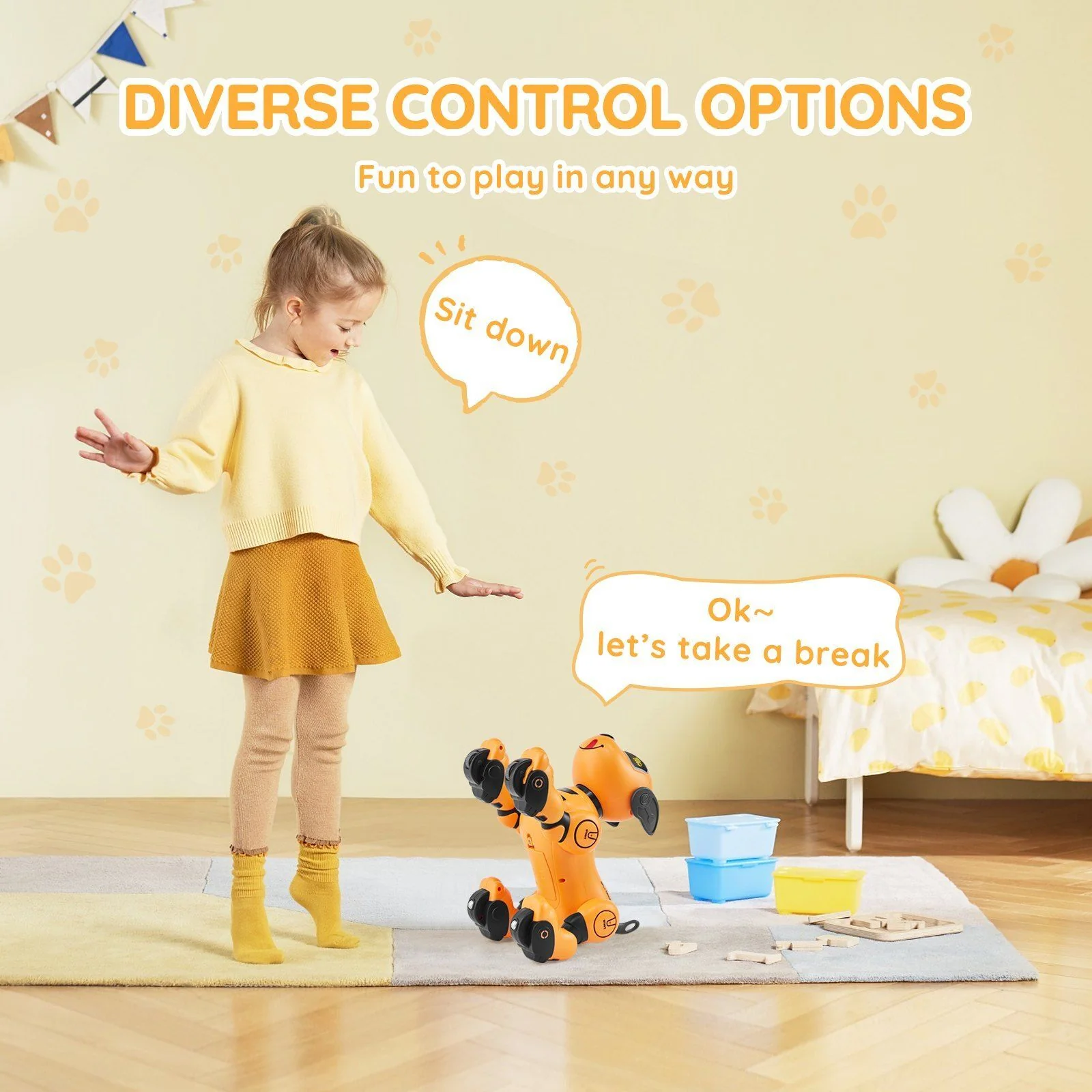 RC Robot Dog Talking Dancing Interactive Toy Touch Voice Remote Control Programmable Holiday Gift - Image 3