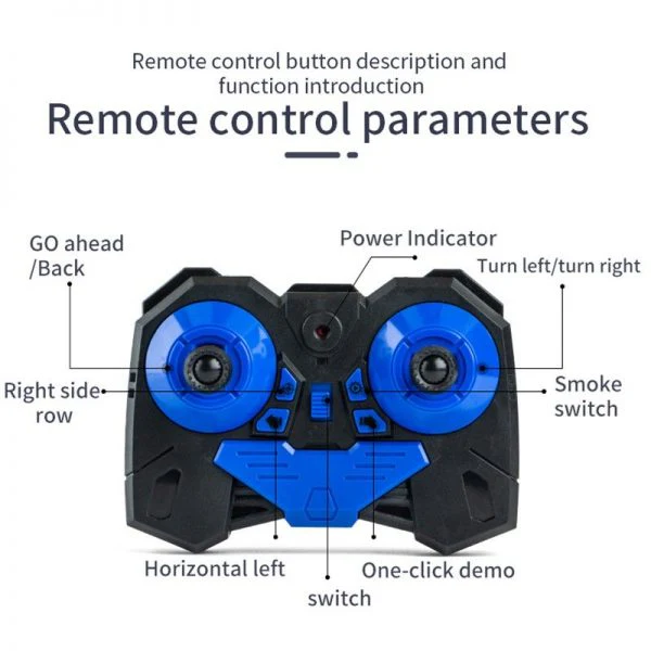 RC Water Bomb Car 360 Rotate Remote Control Stunt Tank Car with Light and Music - Image 7