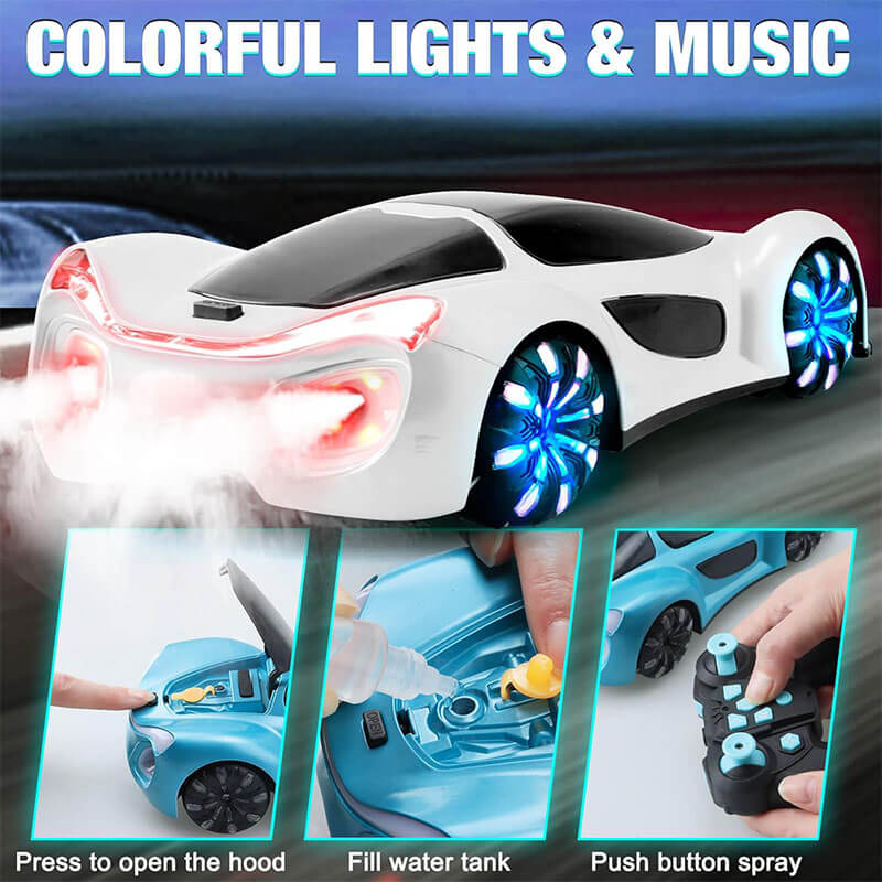 Remote Control Car 4WD Drift Racing Car Dual Remote Control with Light Spray - Image 4